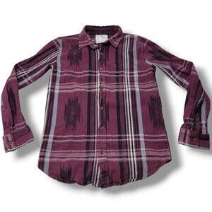 On The Byas Shirt Size Small Men's Long Sleeve Button Up Shirt Southwest Striped